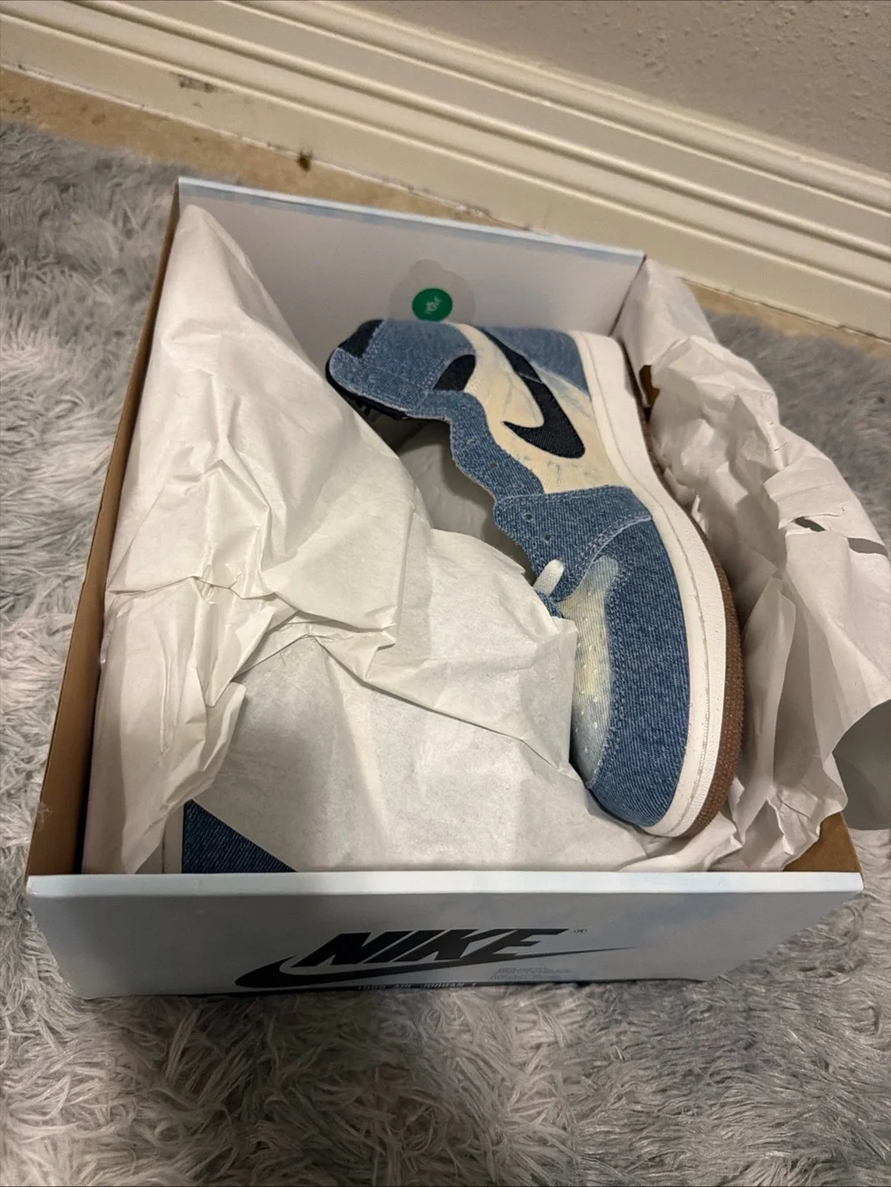 Air Jordan 1 Retro High OG Denim Mens Size 12 FQ2947-100